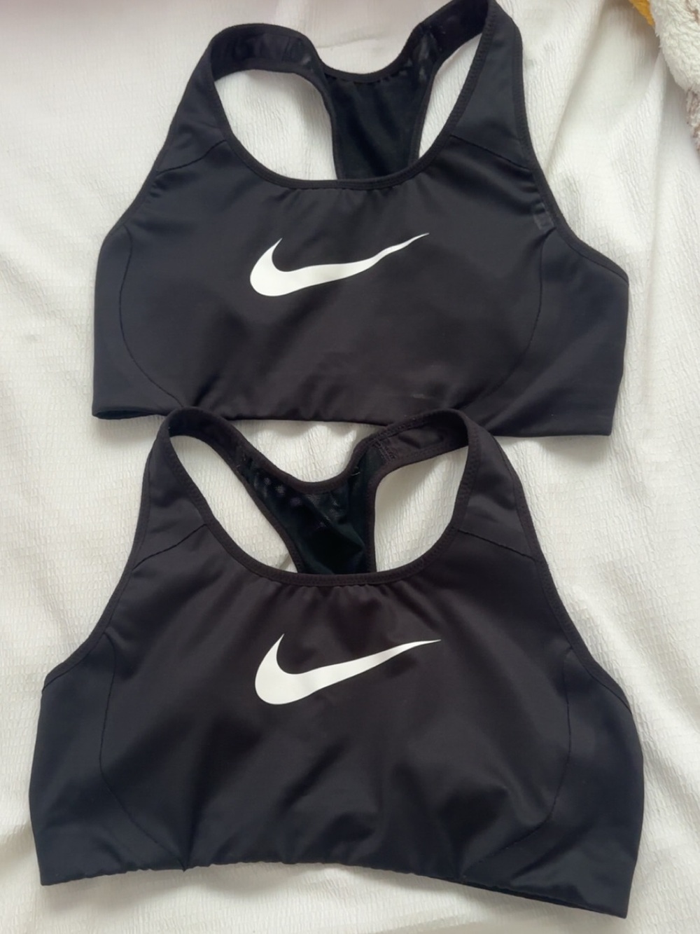 Nike Black Sports Bras with White Swoosh - Get 2 for price of 1